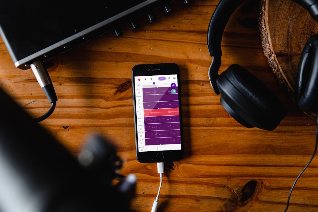 headphones on table